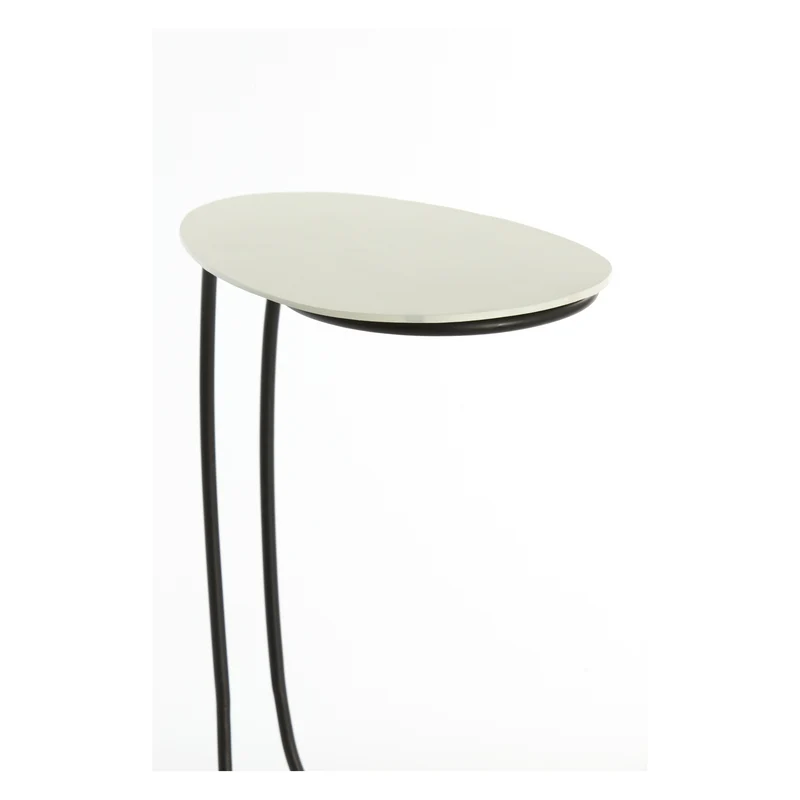 Beistelltisch MARSH creme/schwarz 43x27x53 cm