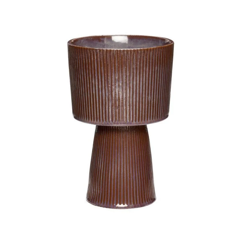Plinth Blumentopf braun-lila - Hübsch Interior