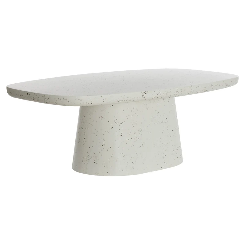 Couchtisch HAMURA Terrazzo, weiß 120x70x42cm