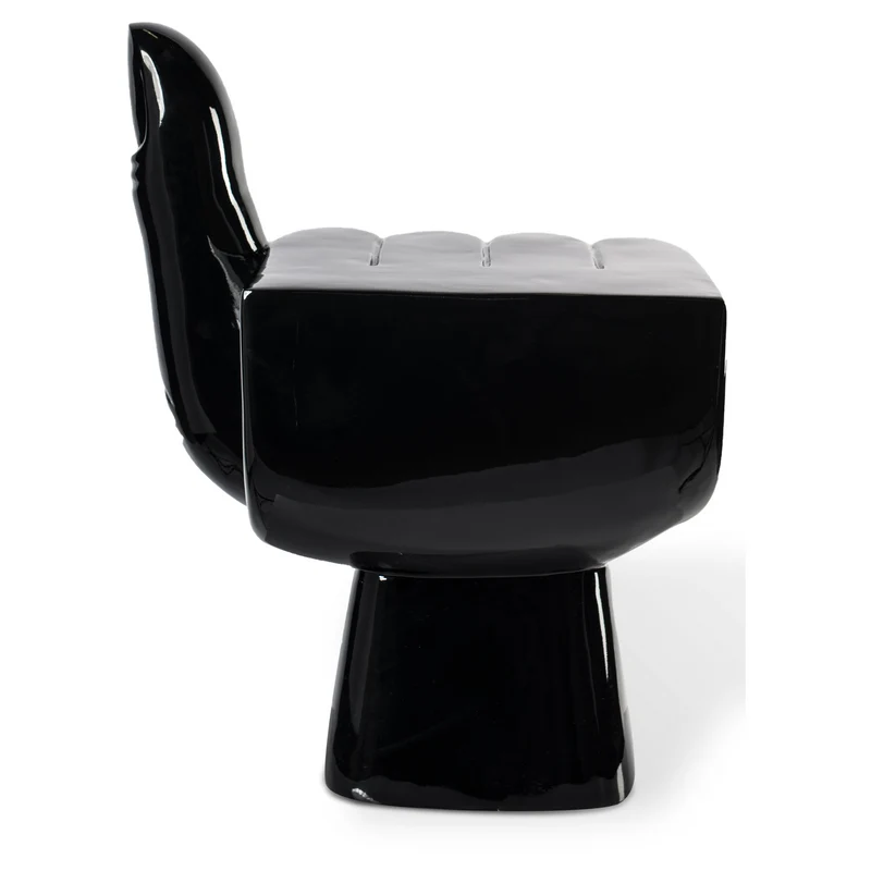 Design FIST CHAIR in schwarz 54x38x67
