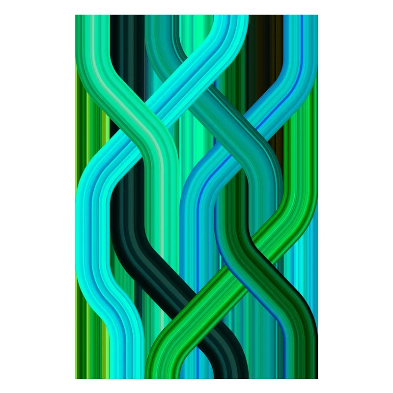 Teppich WAVE GREEN, in grün