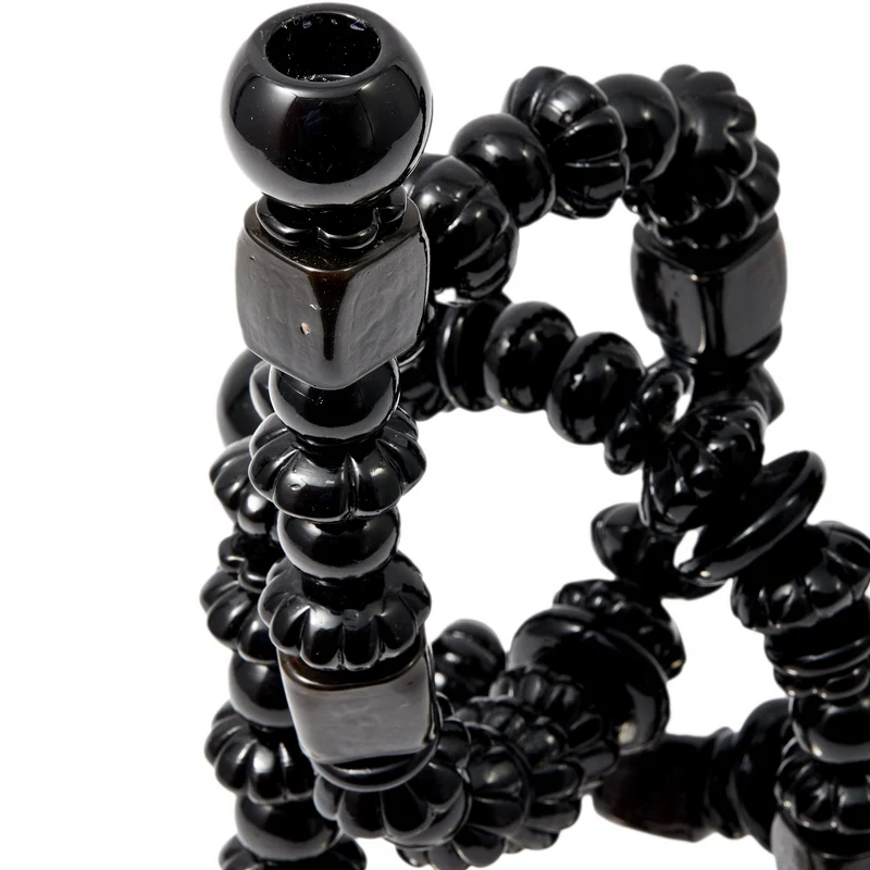 Kerzenhalter BEADS schwarz 33x12x38 cm