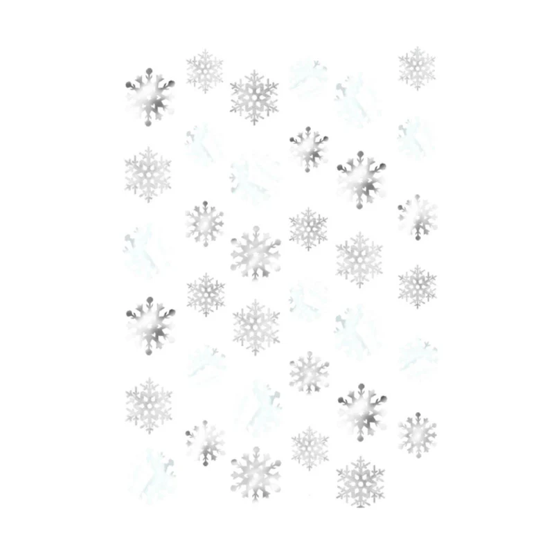 Stringdeko Schneeflocken met. 210cm/6Stk.