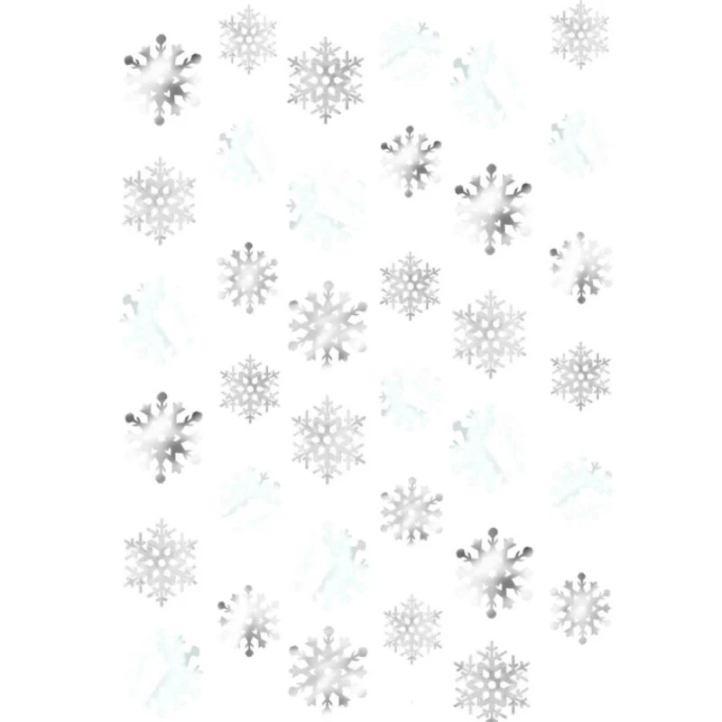 Stringdeko Schneeflocken met. 210cm/6Stk.