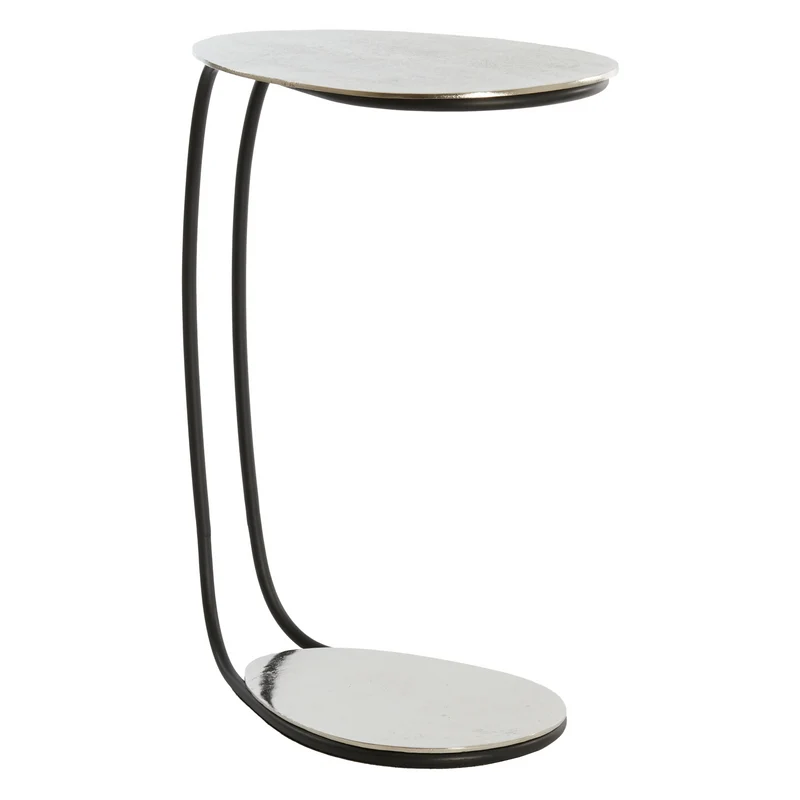 Beistelltisch MARSH Nickel/schwarz 43x27x53 cm