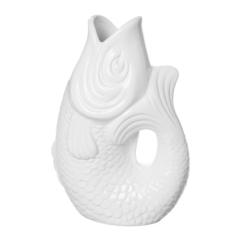 Vase MONSIEUR CARAFON Fisch, weiß - 1,2l