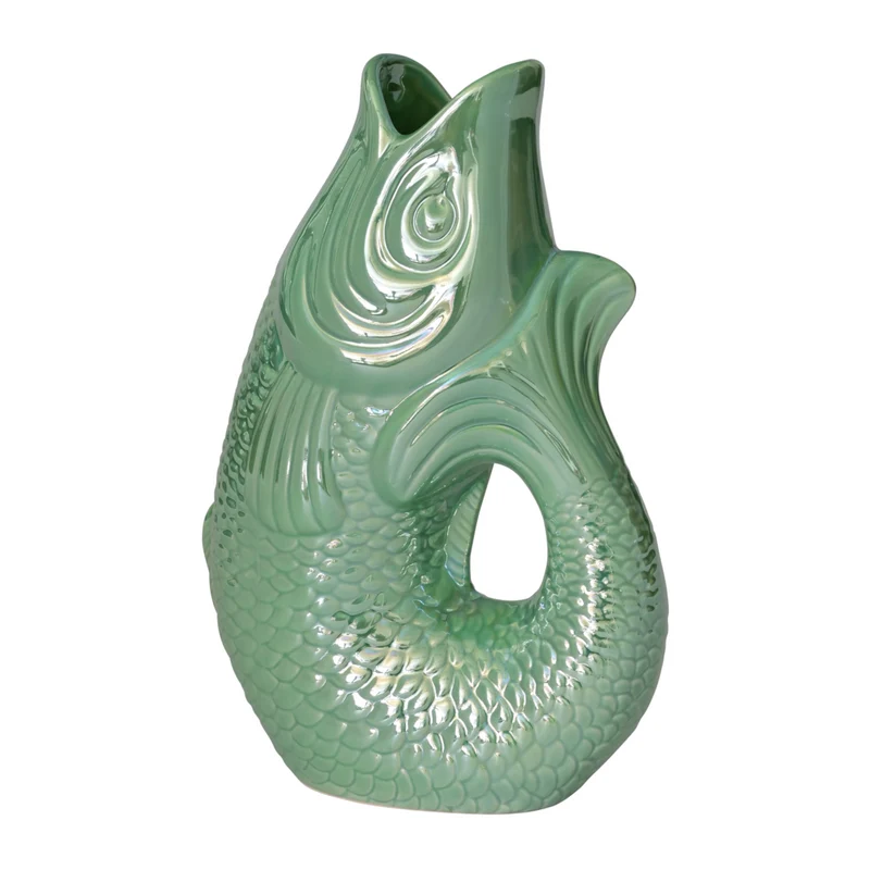 Vase MONSIEUR CARAFON Fisch, rainbow mint - 1,2l