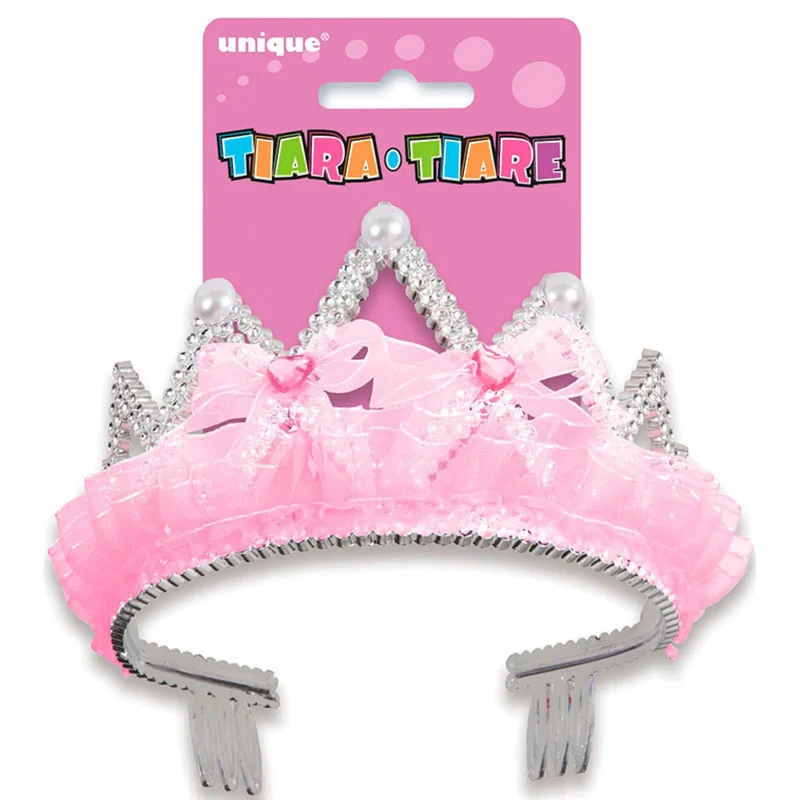 Tiara Diadem Pinke Schleife