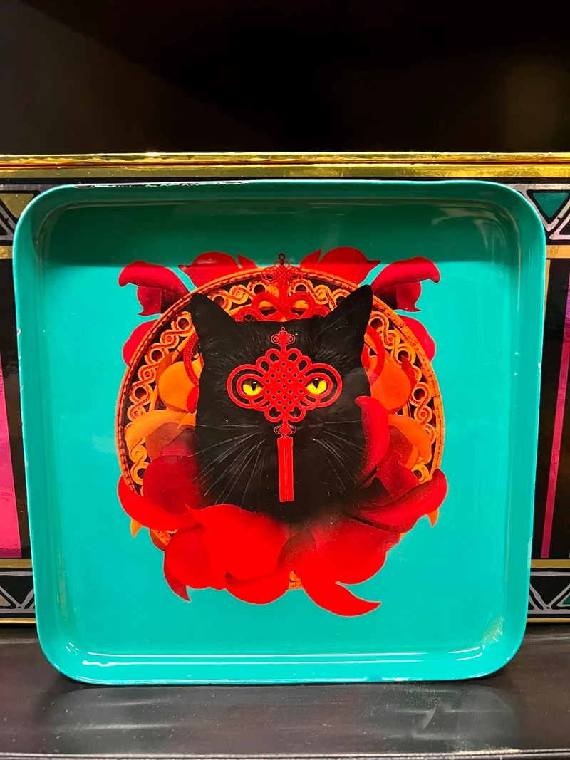 Vide-Poche Carré CHACHINO Katze 15×15 cm