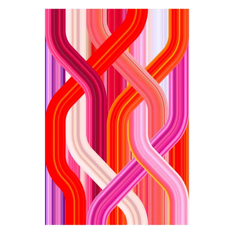 Teppich WAVE RED, in rot