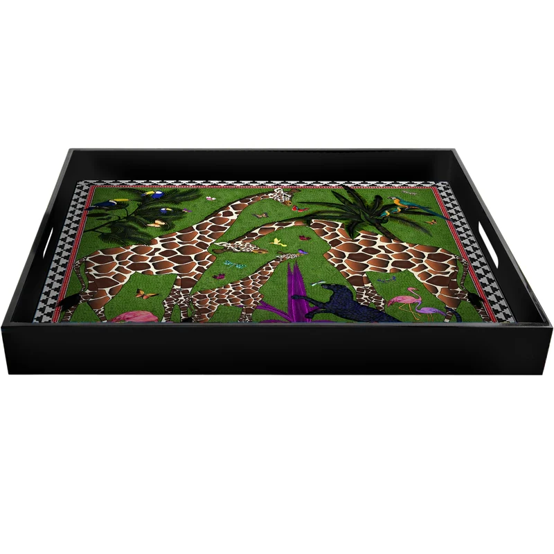 Lacquer Tray GIRAFFE 45x45cm