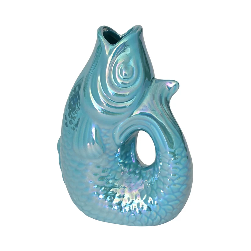 Vase MONSIEUR CARAFON Fisch, rainbow blau - 0,2l XS