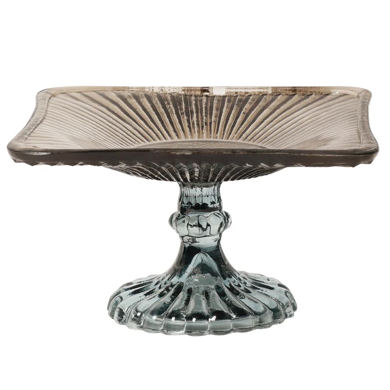 Glasetagère NORDIC ELEGANCE in Rauchblau/Oliv