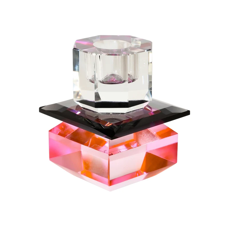 Kristallhalter LUMINA in Pink/Schwarz/Klar