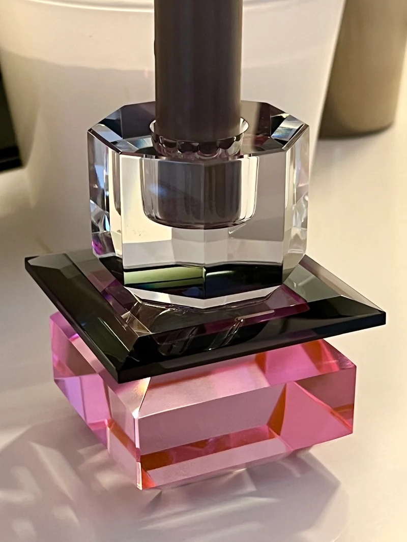 Kristallhalter LUMINA in Pink/Schwarz/Klar