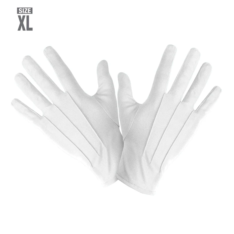 Handschuhe Clown Weiß, XL