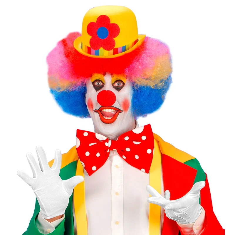 Handschuhe Clown Weiß, XL