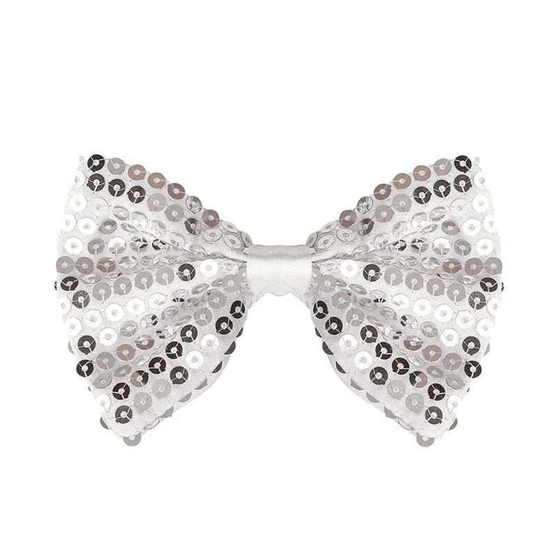 Fliege Pailetten Silber