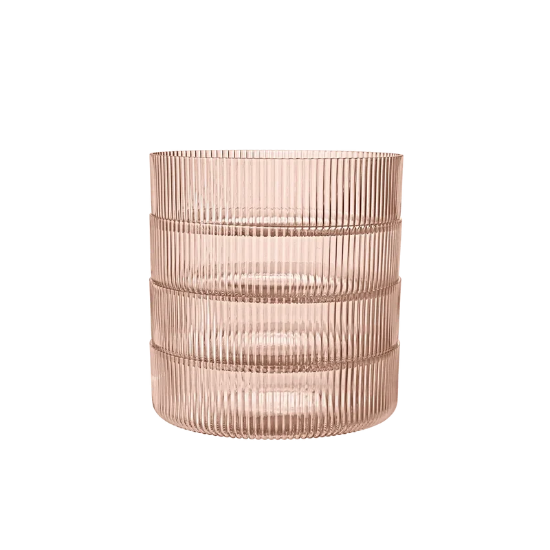 Ripple Dessertschalen Glas 4er Set – geriffelte Servierschalen von ferm LIVING