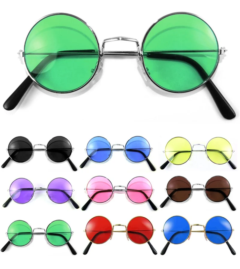 Lennon Brille | 60er 70er Jahre Party Kostüm Zubehör Nickelbrille