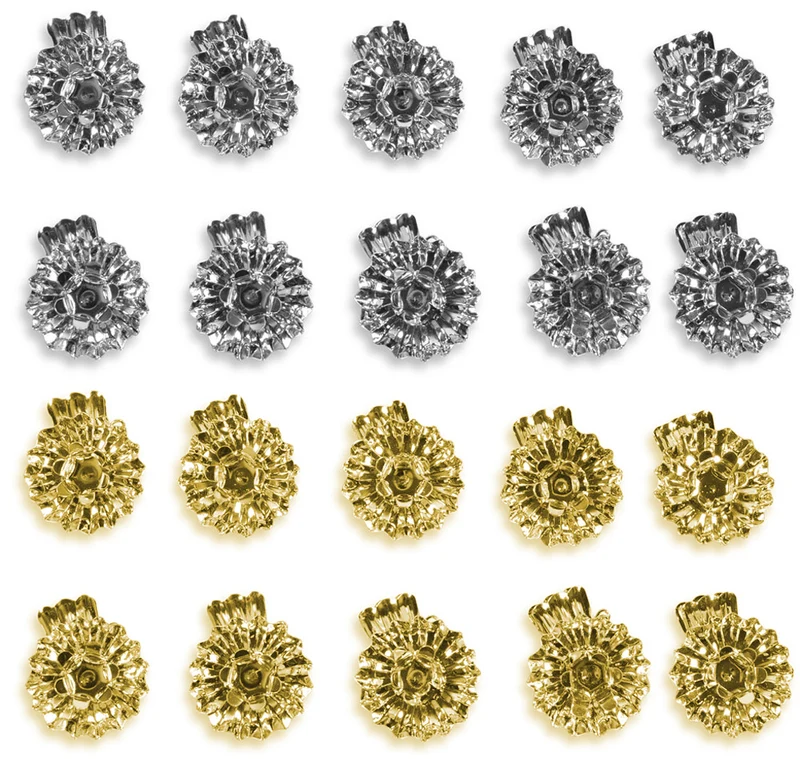 Weihnachtsbaum Metall Baumkerzenhalter 10er Pack | 15mm Clip | Silber oder Gold