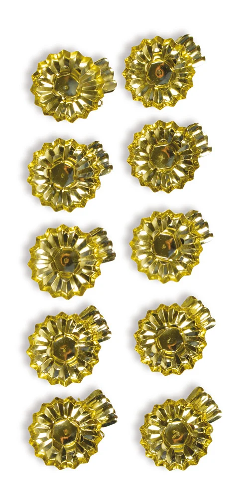 Weihnachtsbaum Metall Baumkerzenhalter 10er Pack | 15mm Clip | Silber oder Gold