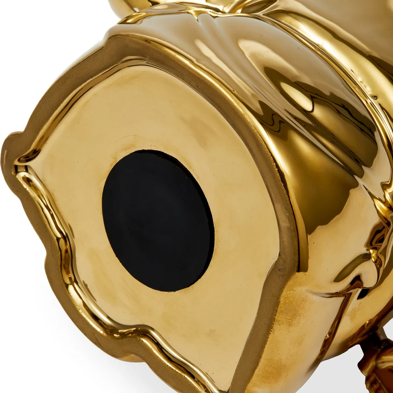 Spardose FUNNY WARRIOR aus Keramik in gold