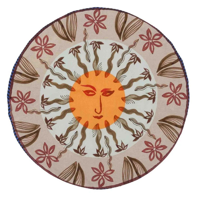 rundes Kissen ZENITH, Sonnenmotiv 45x45cm