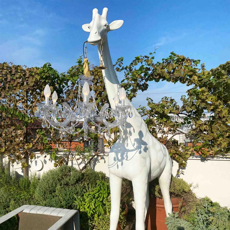 Stehleuchte GIRAFFE IN LOVE M OUTDOOR, H 2,65 Meter - weiss