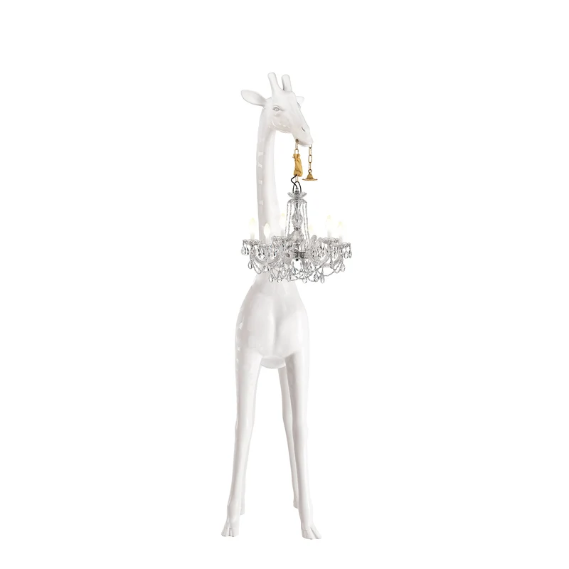 Stehleuchte GIRAFFE IN LOVE M OUTDOOR, H 2,65 Meter - weiss