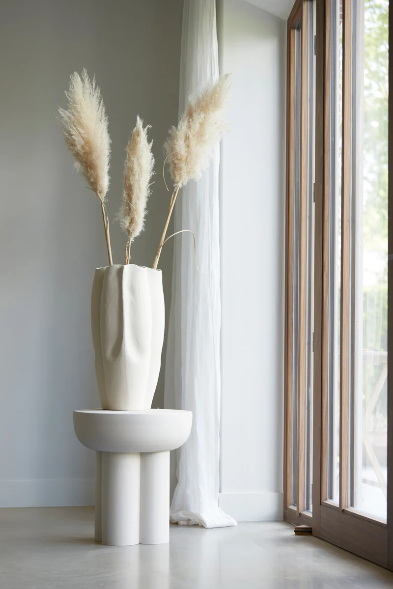 Beistelltisch MIKOLA matt creme Ø46x50 cm