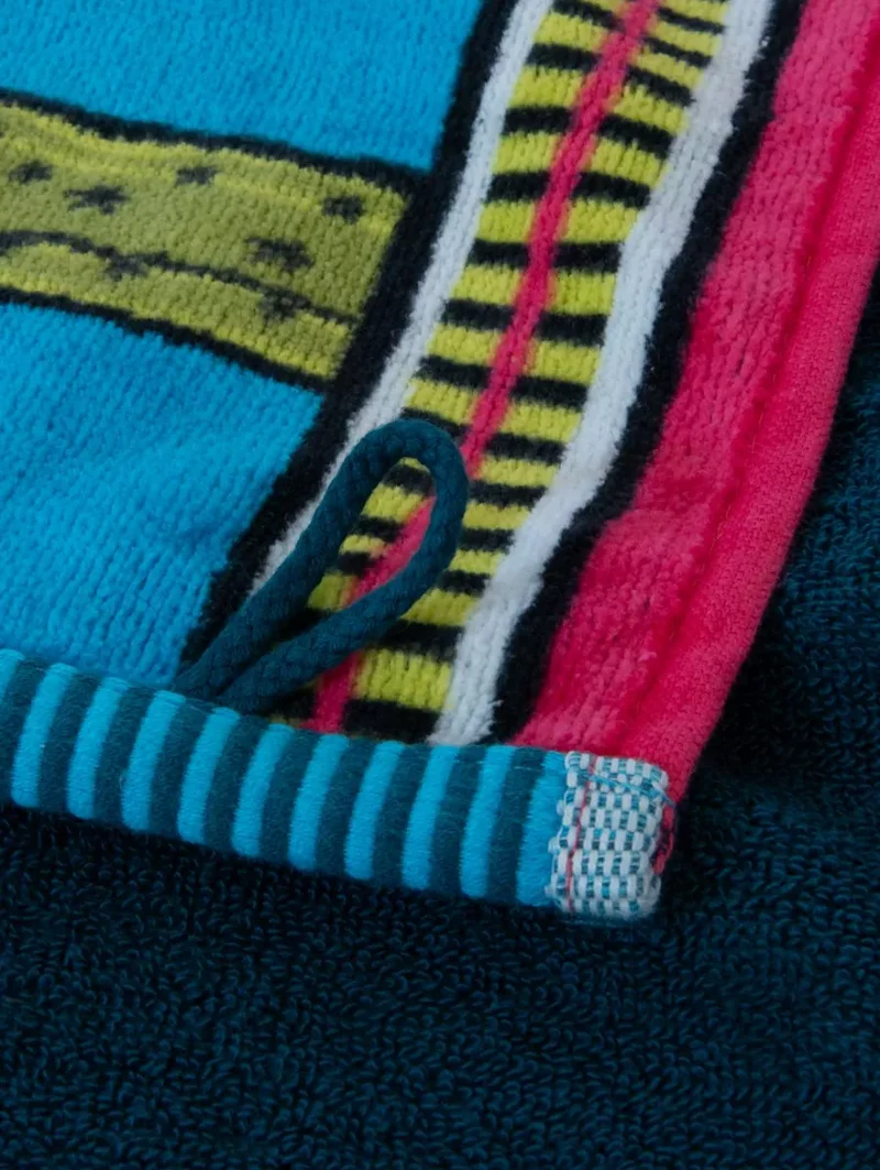 Strandtuch JUNGLE Design in blau