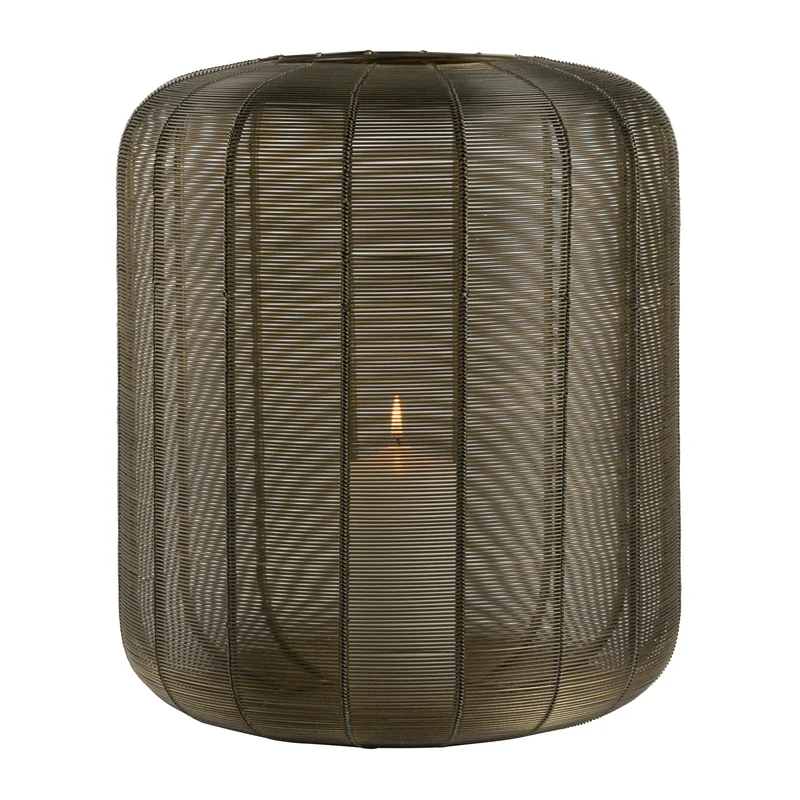 Windlicht KNOKKE schwarz/gold 32x36,5x32 cm