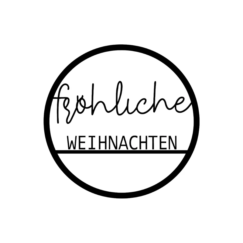 Dekoring "fröhliche Weihnachten" | 35 cm | Schwarz | 10624
