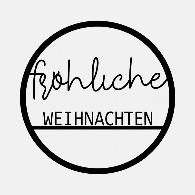 Dekoring "fröhliche Weihnachten" | 35 cm | Schwarz | 10624