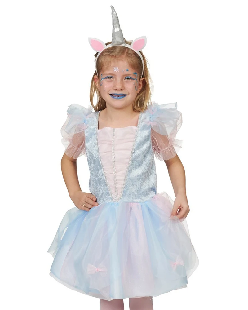 Einhorn Kostüm "Dreamy" für Mädchen | Hellblau Rosa