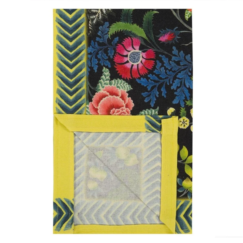Merinowolldecke BROCART DECORATIF NOIR