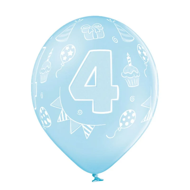 Luftballon Ø30cm Geburtstag #4 | 6 Stk. Bunt