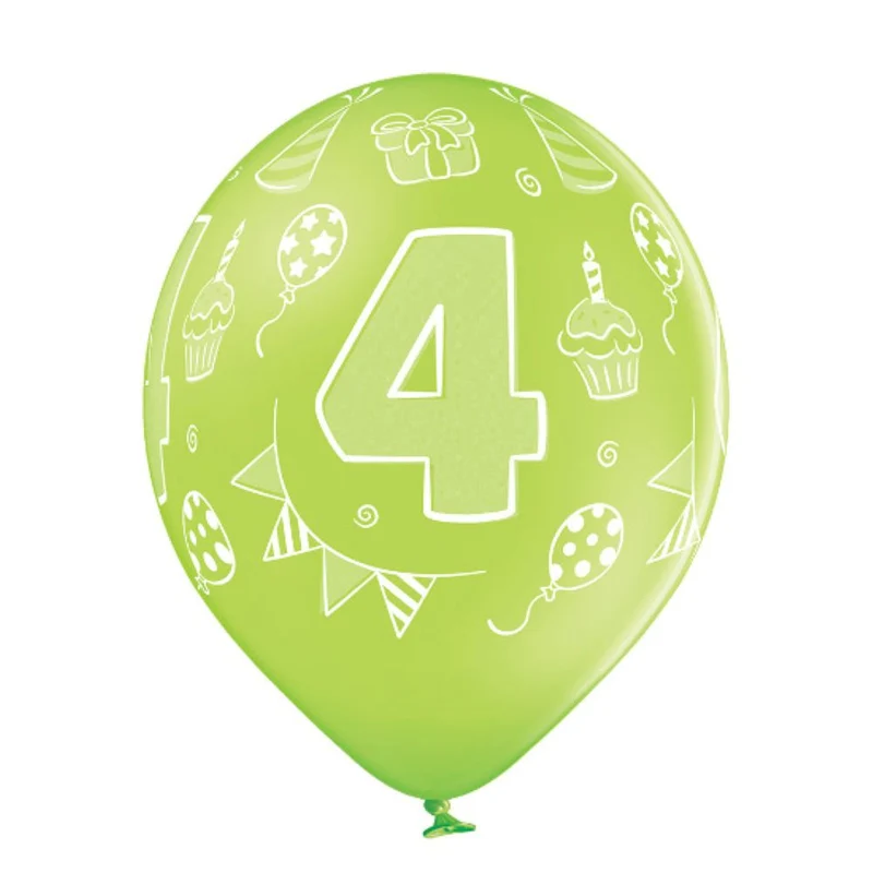 Luftballon Ø30cm Geburtstag #4 | 6 Stk. Bunt
