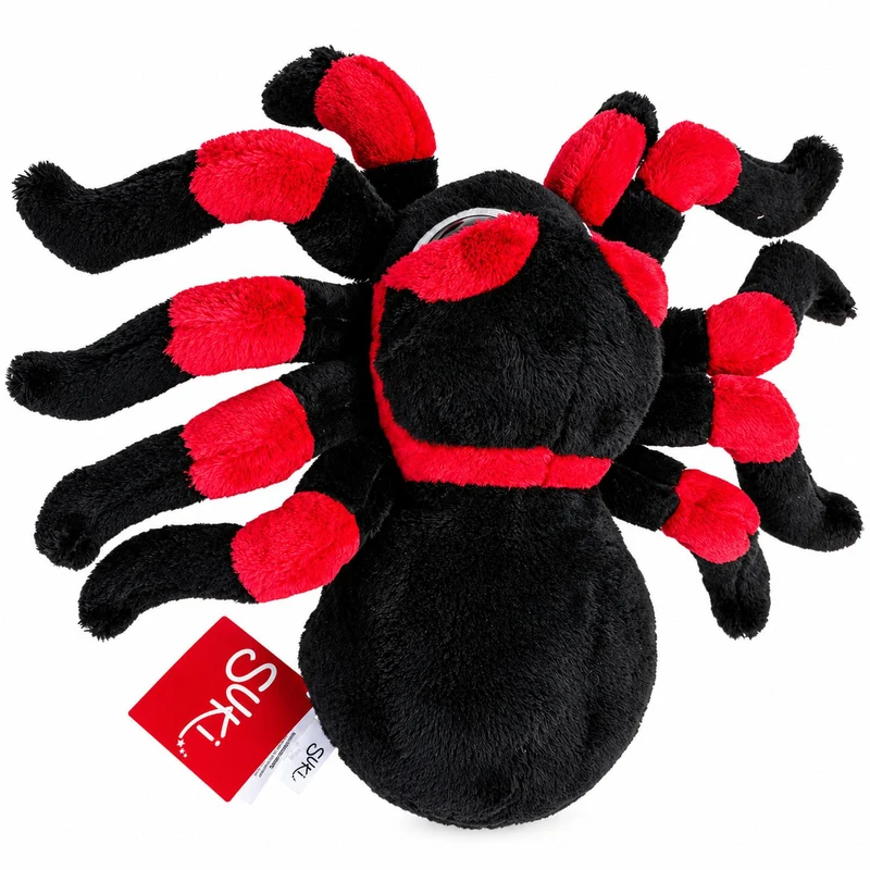 Stofftier Spinne "Nico" Gr. M (18 cm) | Schwarz Rot