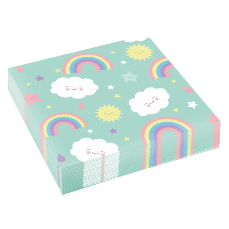 "Rainbow & Cloud" Servietten | 20Stk./33x33cm