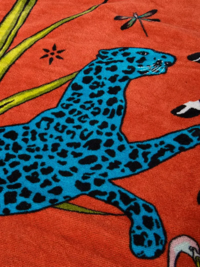 Strandtuch JUNGLE Design in rot