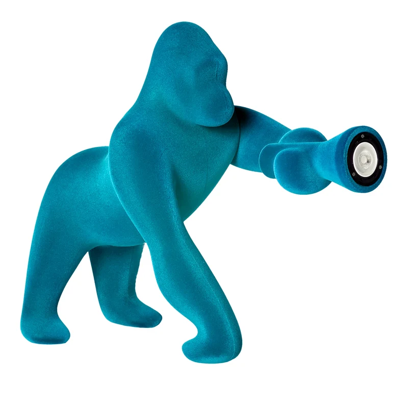 Leuchte KONG, Velvet, Blau, 56 x 35 x 58 cm