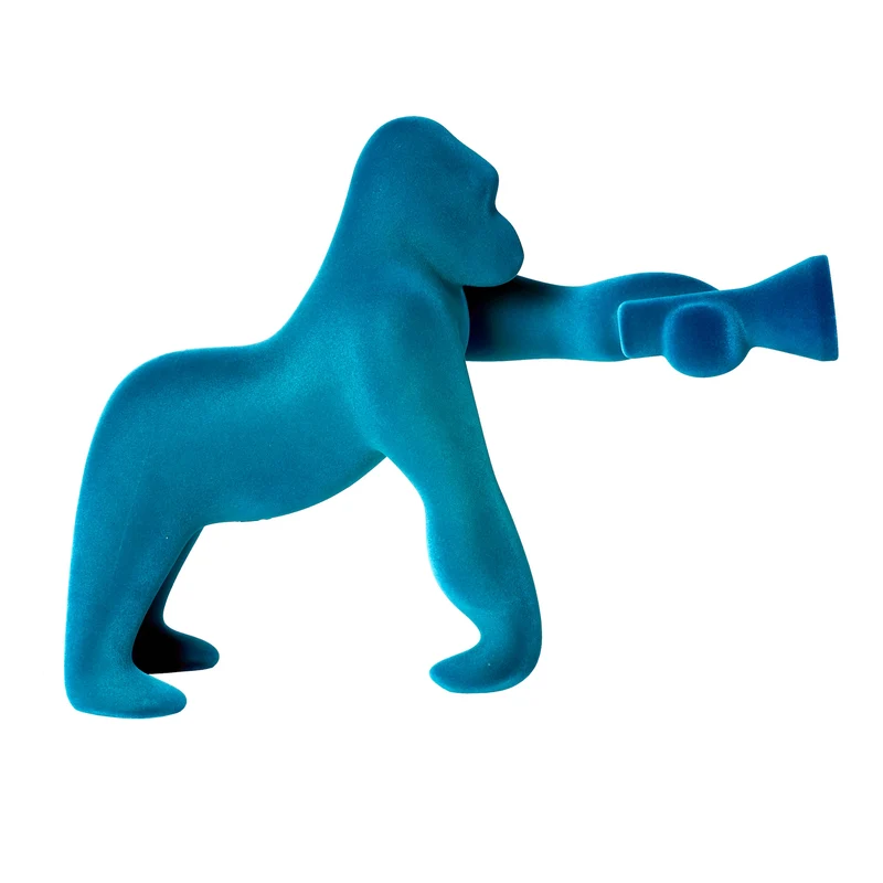 Leuchte KONG, Velvet, Blau, 56 x 35 x 58 cm
