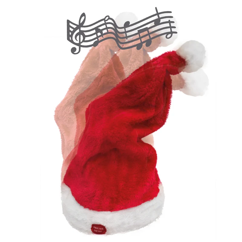 Weihnachtsmann Nikolaus Mütze - Animiert mit Bewegung und Ton | Rot Weiß