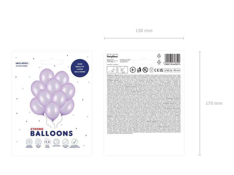 10 Stk. Luftballon Ø30cm "Uni Metallic" | Wisteria Lila
