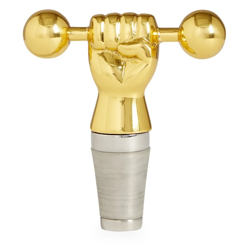Flaschenstopper BARBELL BOTTLE STOPPER aus Messing