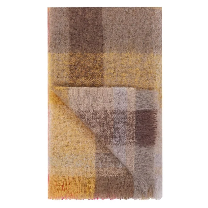 Mohair-Wolldecke FONTAINE SEPIA