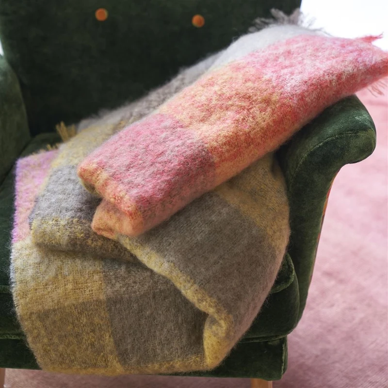 Mohair-Wolldecke FONTAINE SEPIA