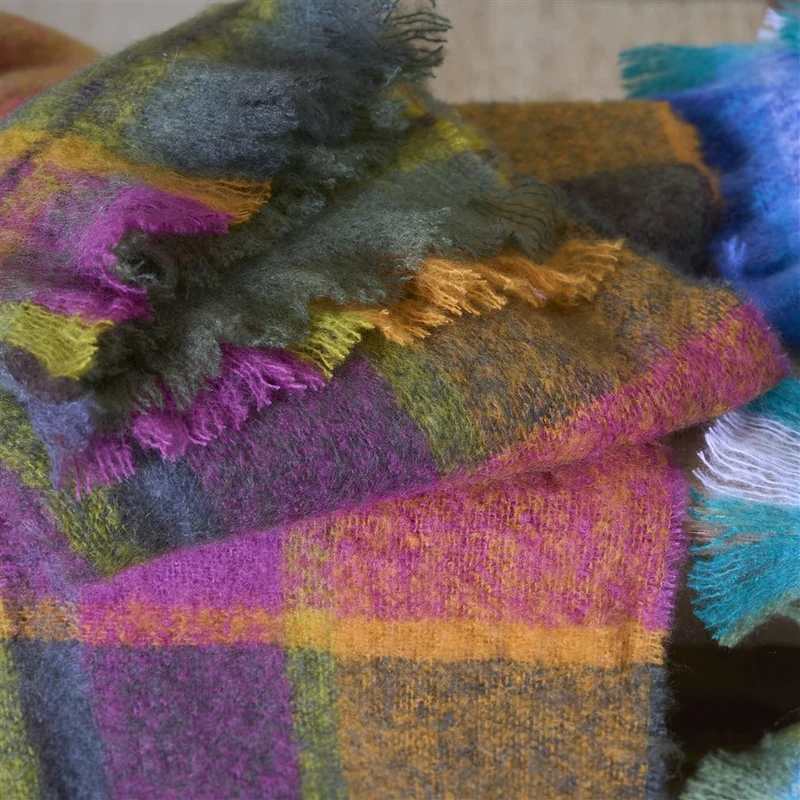 Mohair-Wolldecke MIKOME FUCHSIA